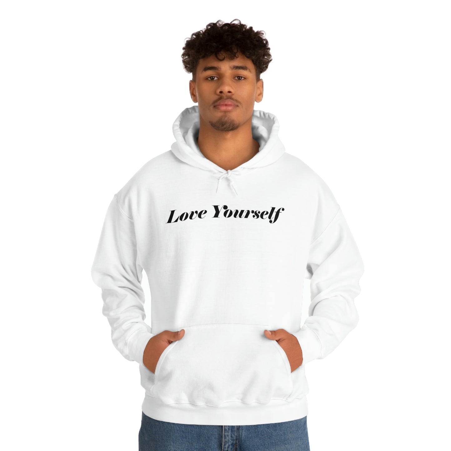 Love Yourself - Dear Human behind me. - Unisex Heavy Blend™ Hooded Sweatshirt