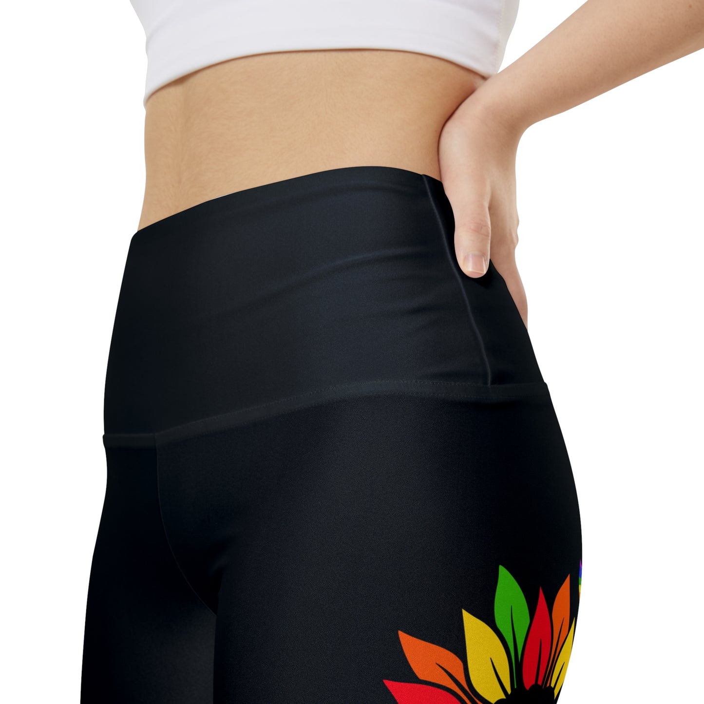 Love Always Wins High Waist Yoga Shorts (AOP)