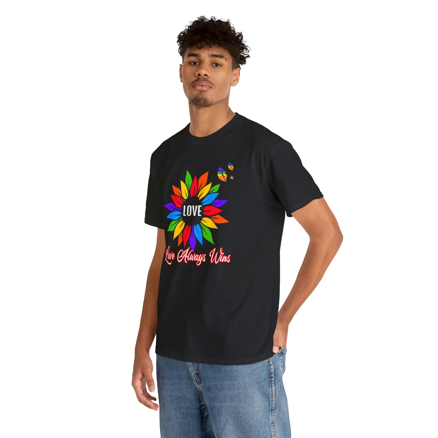 Love Always Wins - Traditional Rainbow - Cotton Tee