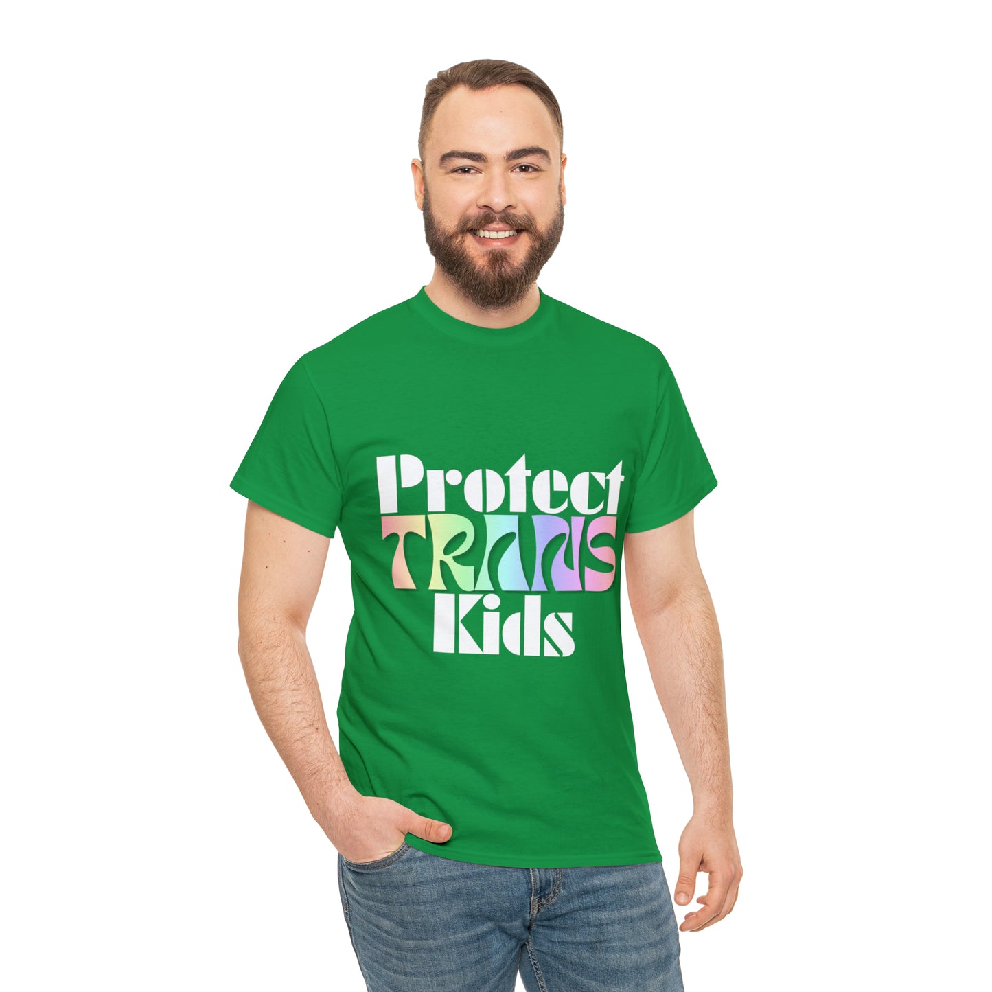 Protect TRANS Kids - Dark Color Cotton Tee