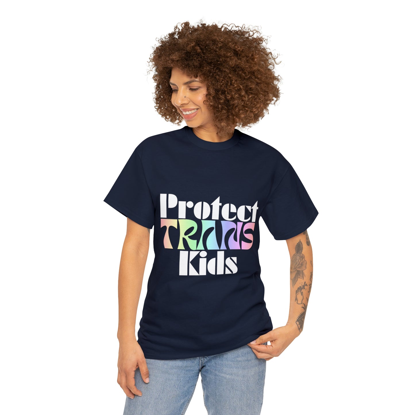 Protect TRANS Kids - Dark Color Cotton Tee