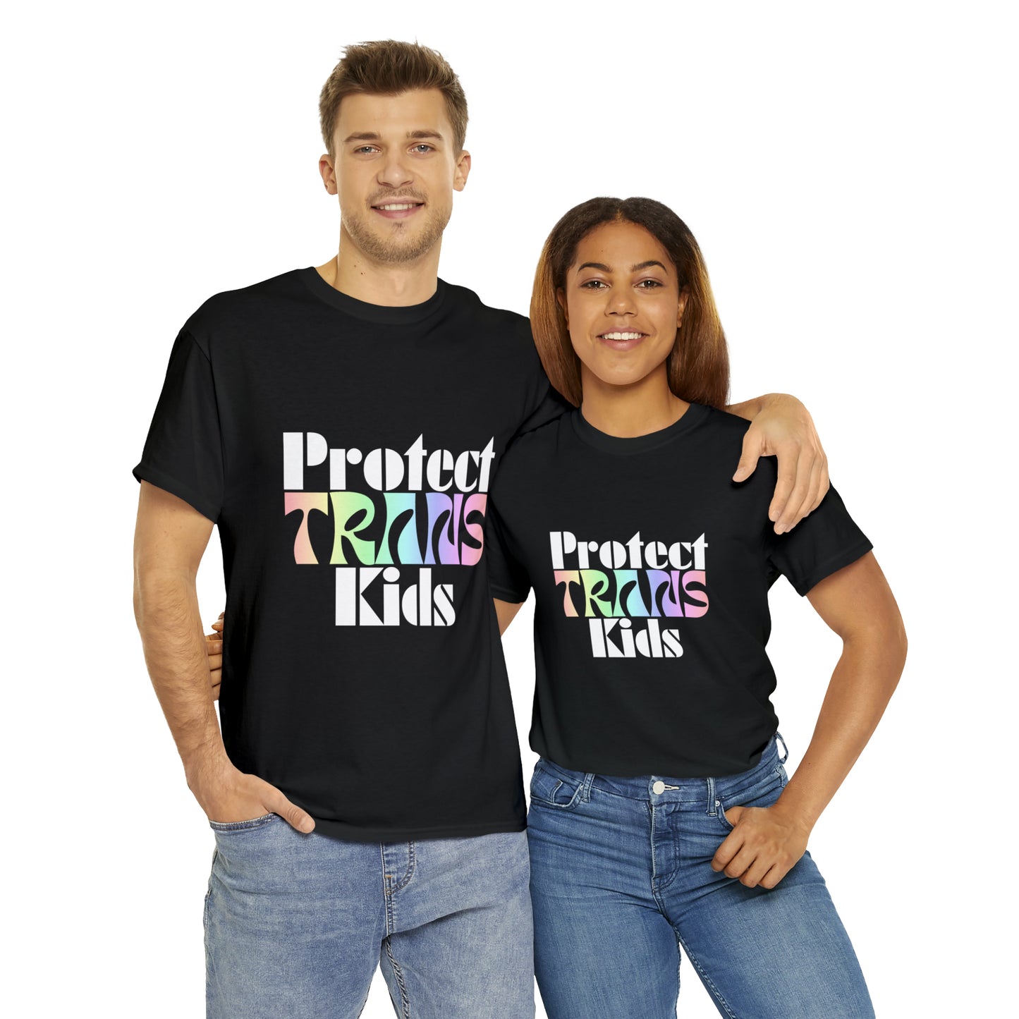 Protect TRANS Kids - Dark Color Cotton Tee