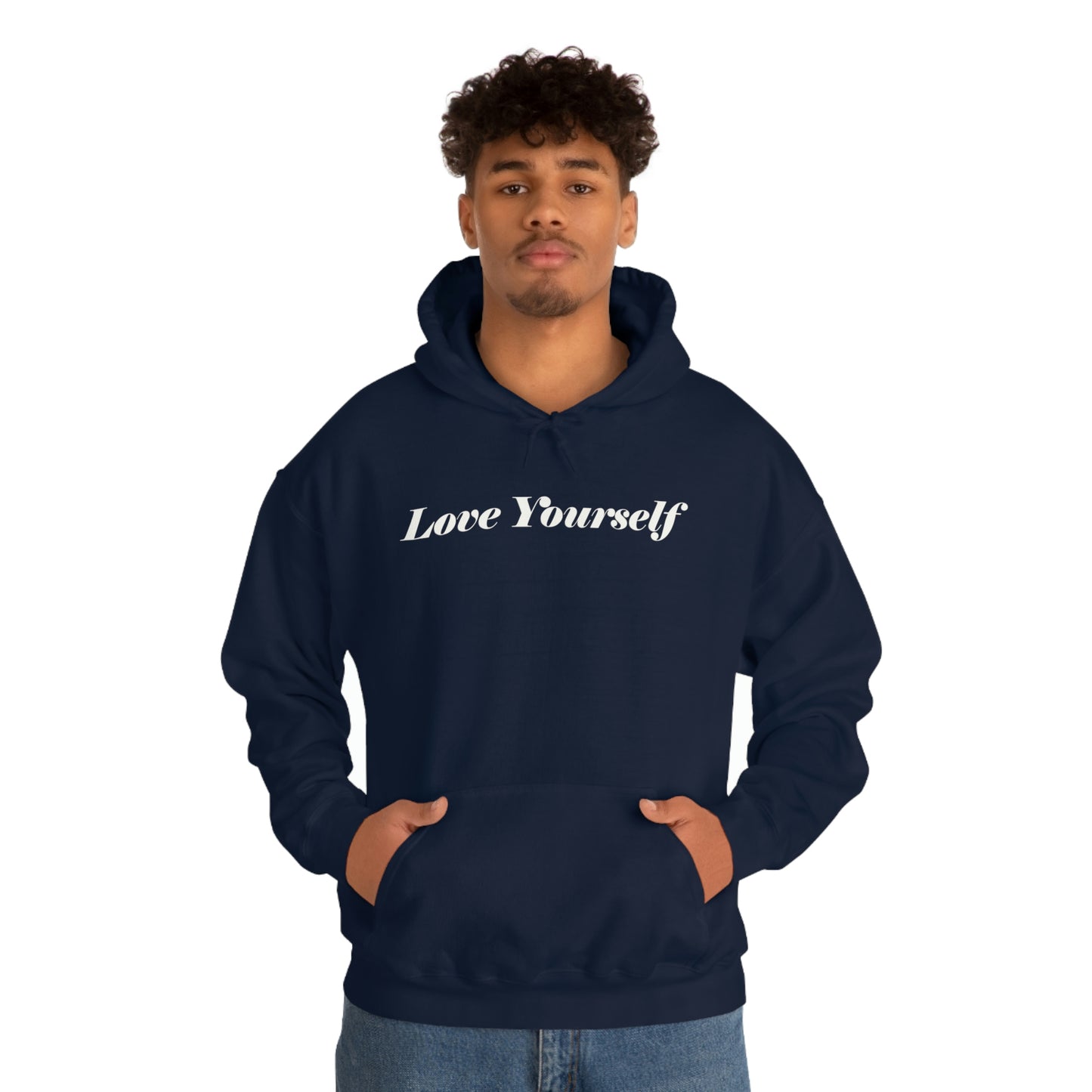 Love Yourself - Dear Human Behind Me - FRONT AND BACK - Unisex Heavy Blend™ Hooded Sweatshirt