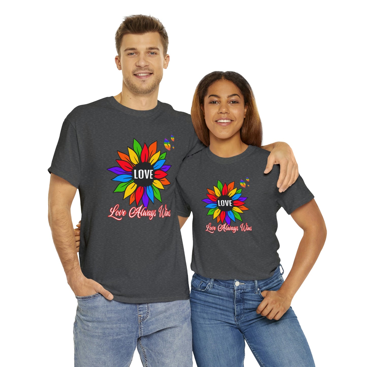 Love Always Wins - Traditional Rainbow - Cotton Tee