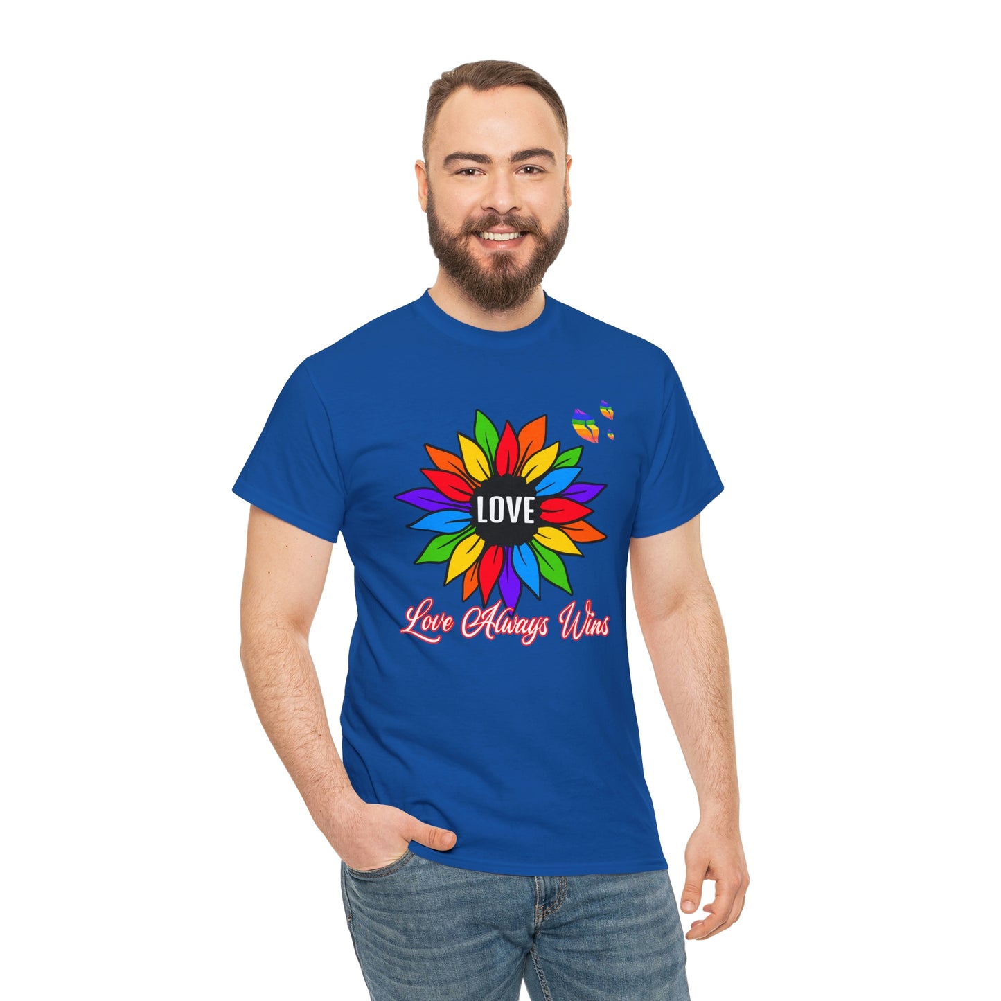 Love Always Wins - Traditional Rainbow - Cotton Tee