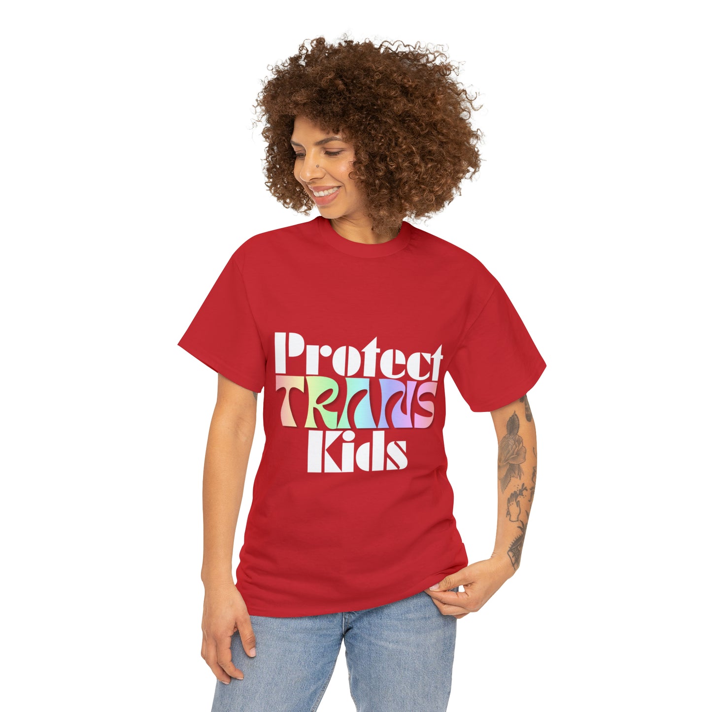 Protect TRANS Kids - Dark Color Cotton Tee