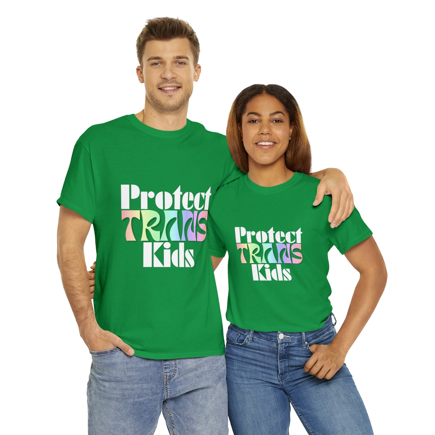 Protect TRANS Kids - Dark Color Cotton Tee