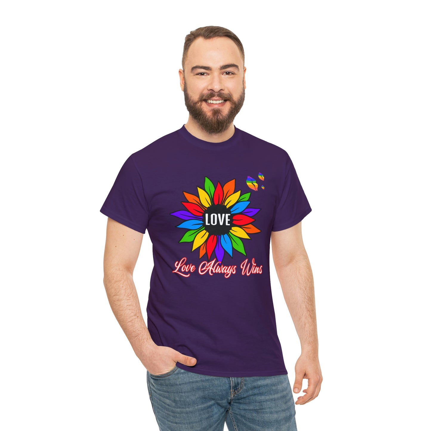 Love Always Wins - Traditional Rainbow - Cotton Tee