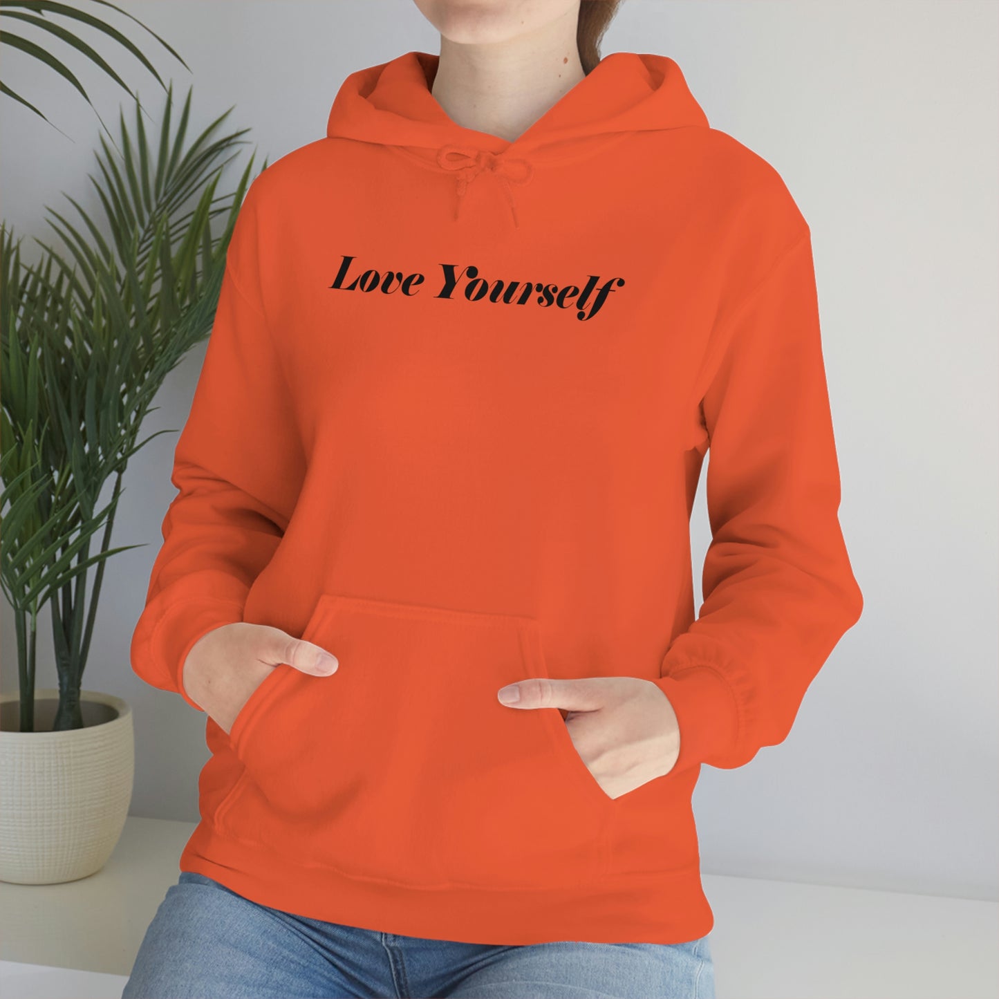 Love Yourself - Dear Human behind me. - Unisex Heavy Blend™ Hooded Sweatshirt