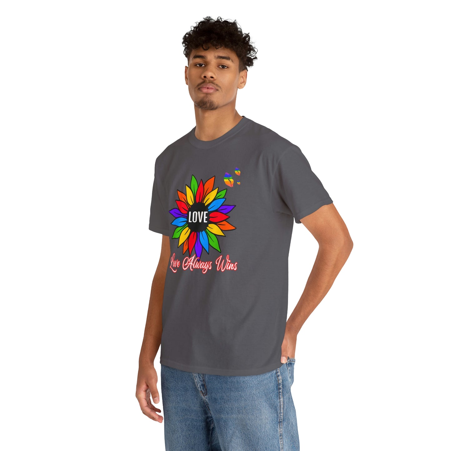 Love Always Wins - Traditional Rainbow - Cotton Tee