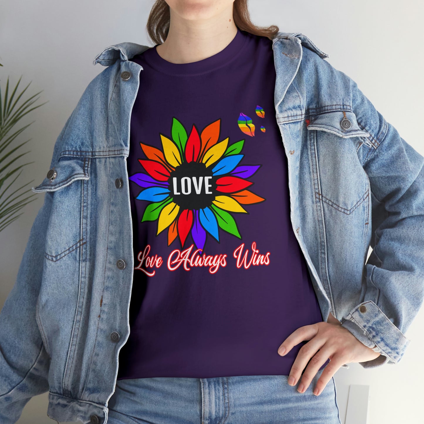 Love Always Wins - Traditional Rainbow - Cotton Tee