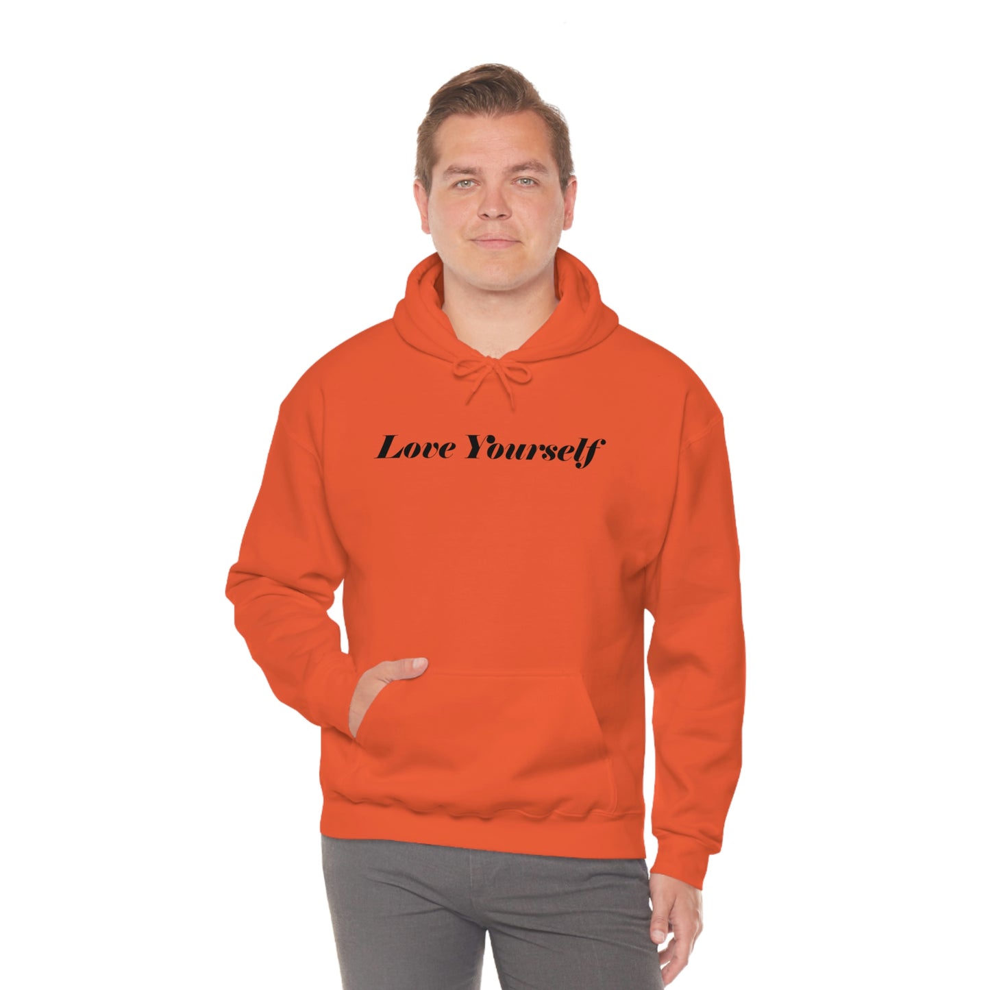 Love Yourself - Dear Human behind me. - Unisex Heavy Blend™ Hooded Sweatshirt