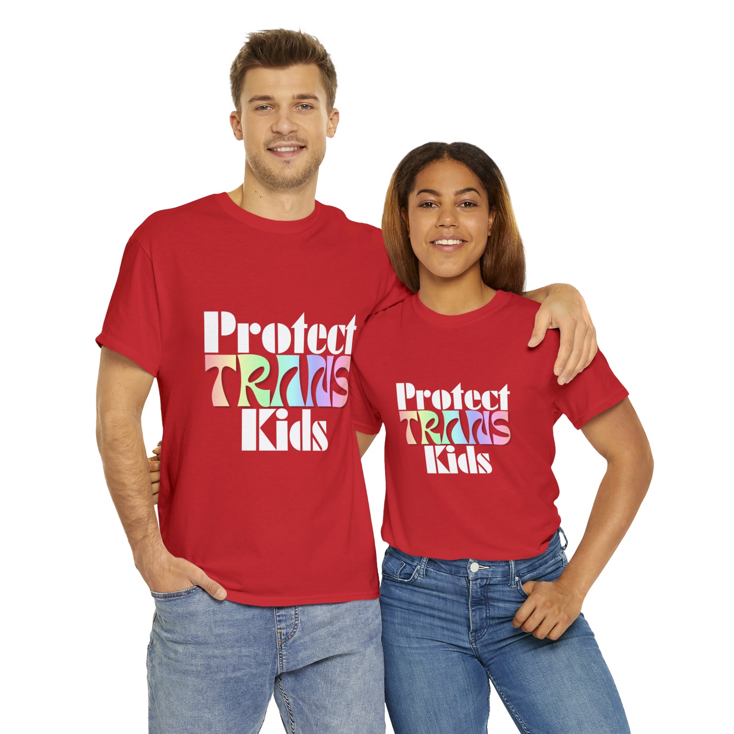 Protect TRANS Kids - Dark Color Cotton Tee