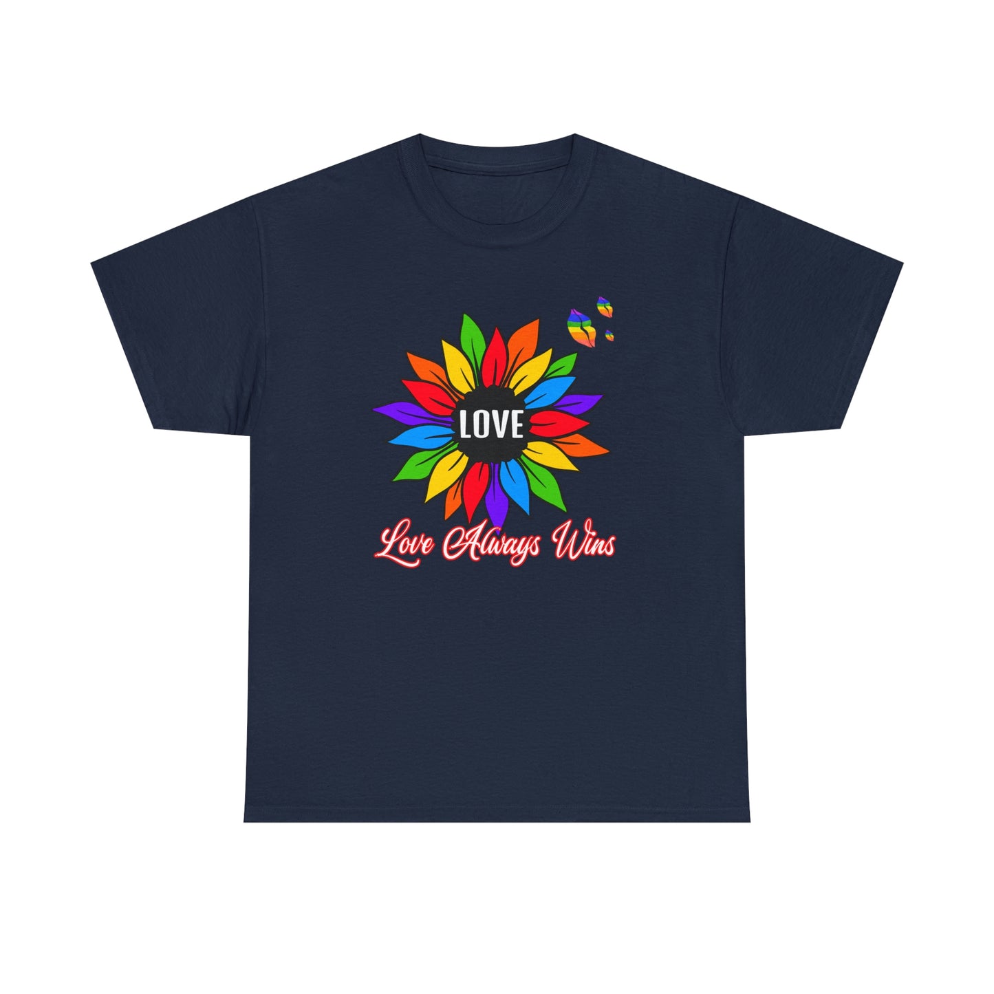 Love Always Wins - Traditional Rainbow - Cotton Tee