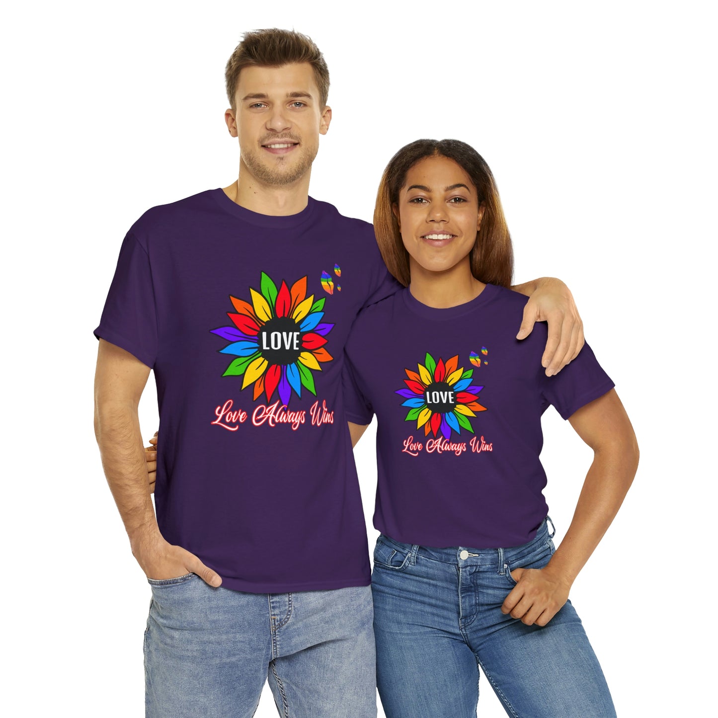 Love Always Wins - Traditional Rainbow - Cotton Tee