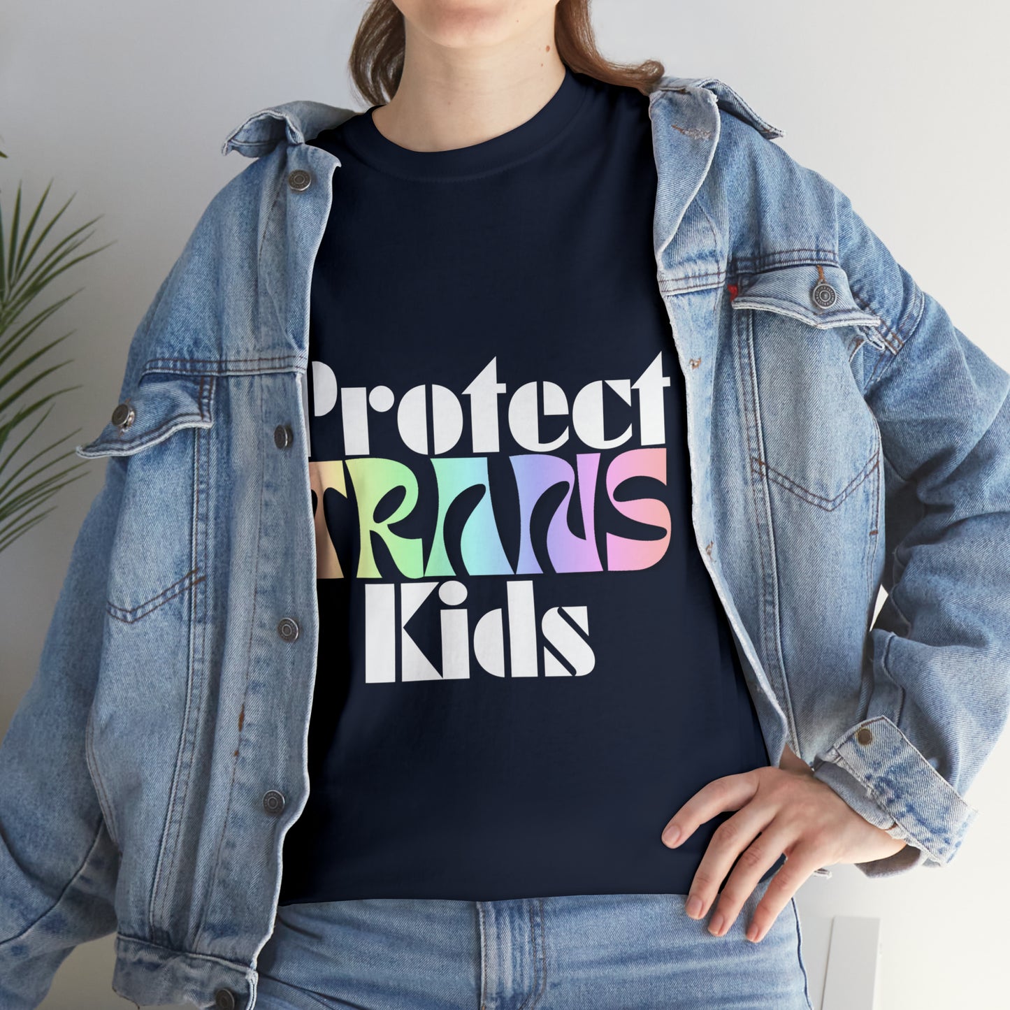 Protect TRANS Kids - Dark Color Cotton Tee