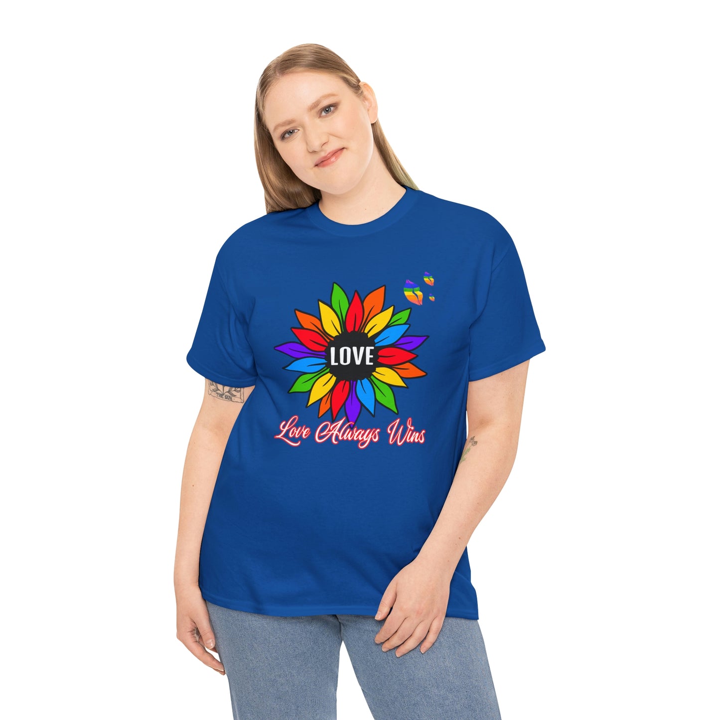 Love Always Wins - Traditional Rainbow - Cotton Tee