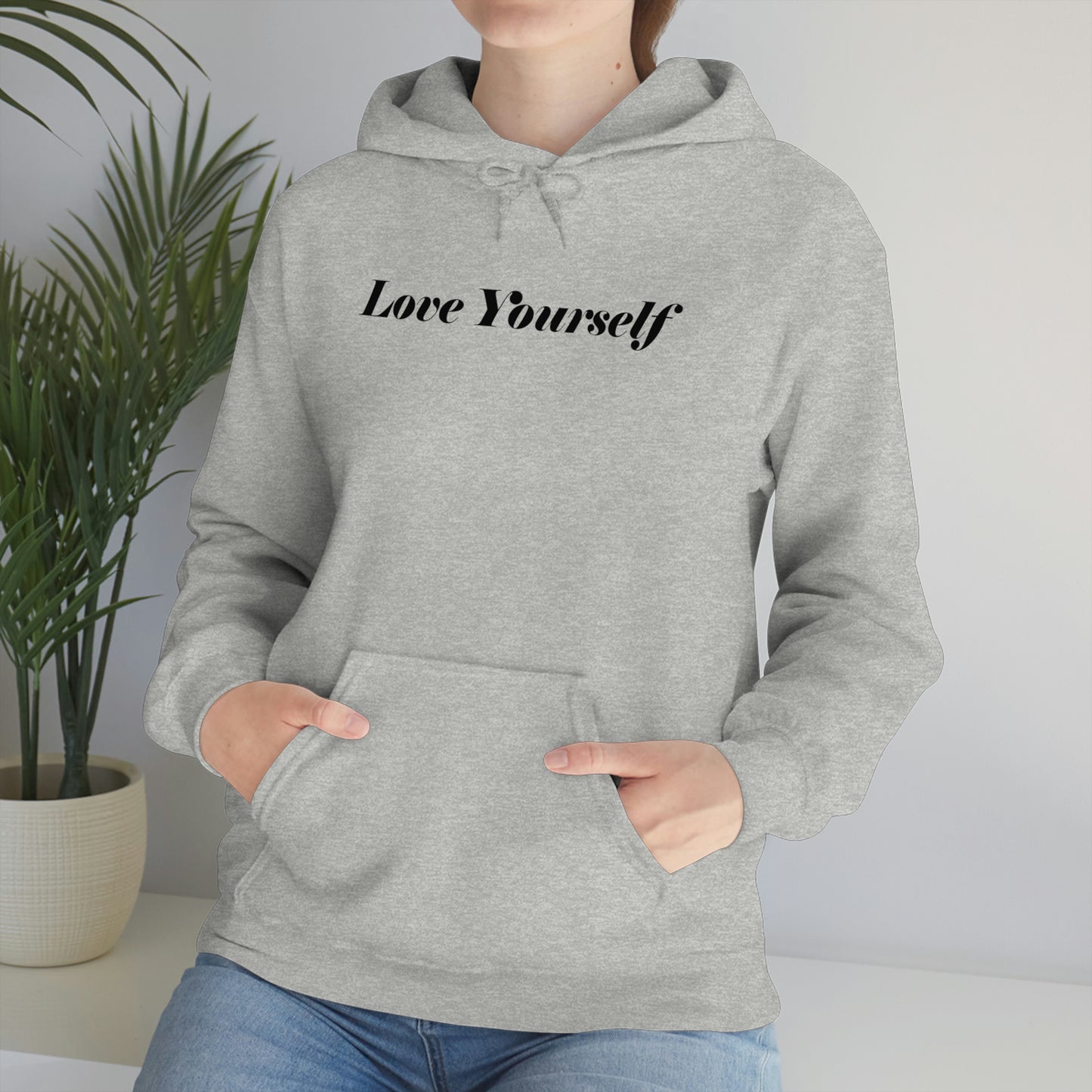 Love Yourself - Dear Human behind me. - Unisex Heavy Blend™ Hooded Sweatshirt