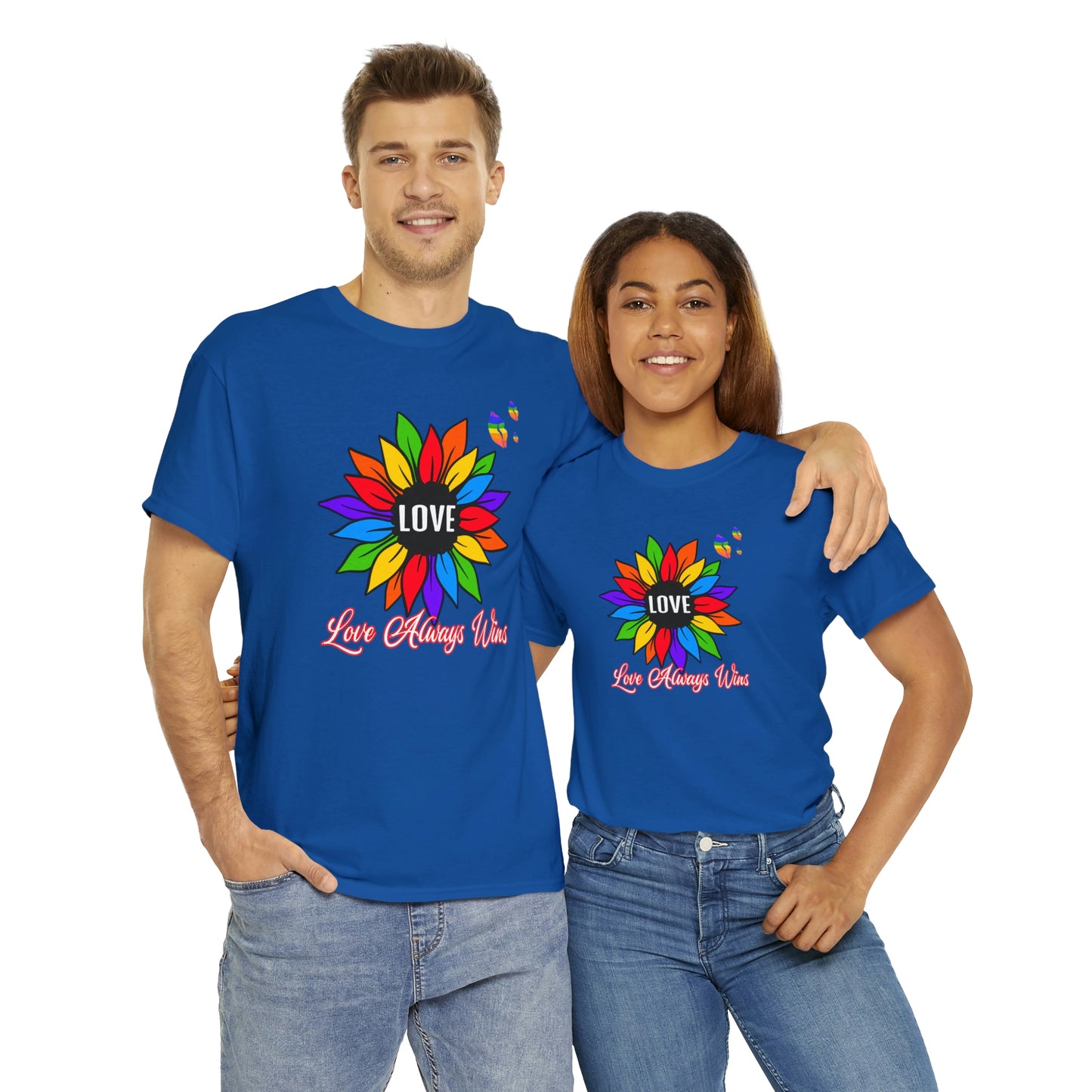 Love Always Wins - Traditional Rainbow - Cotton Tee