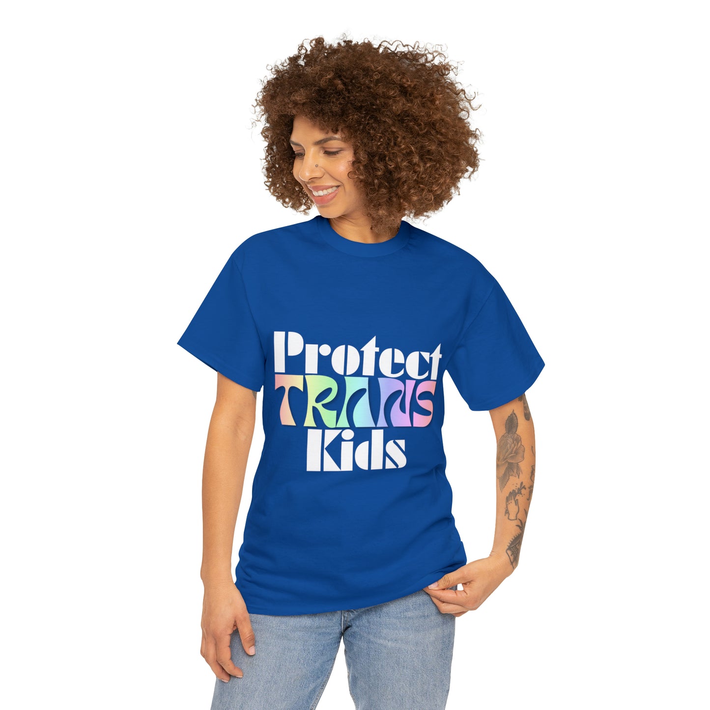 Protect TRANS Kids - Dark Color Cotton Tee