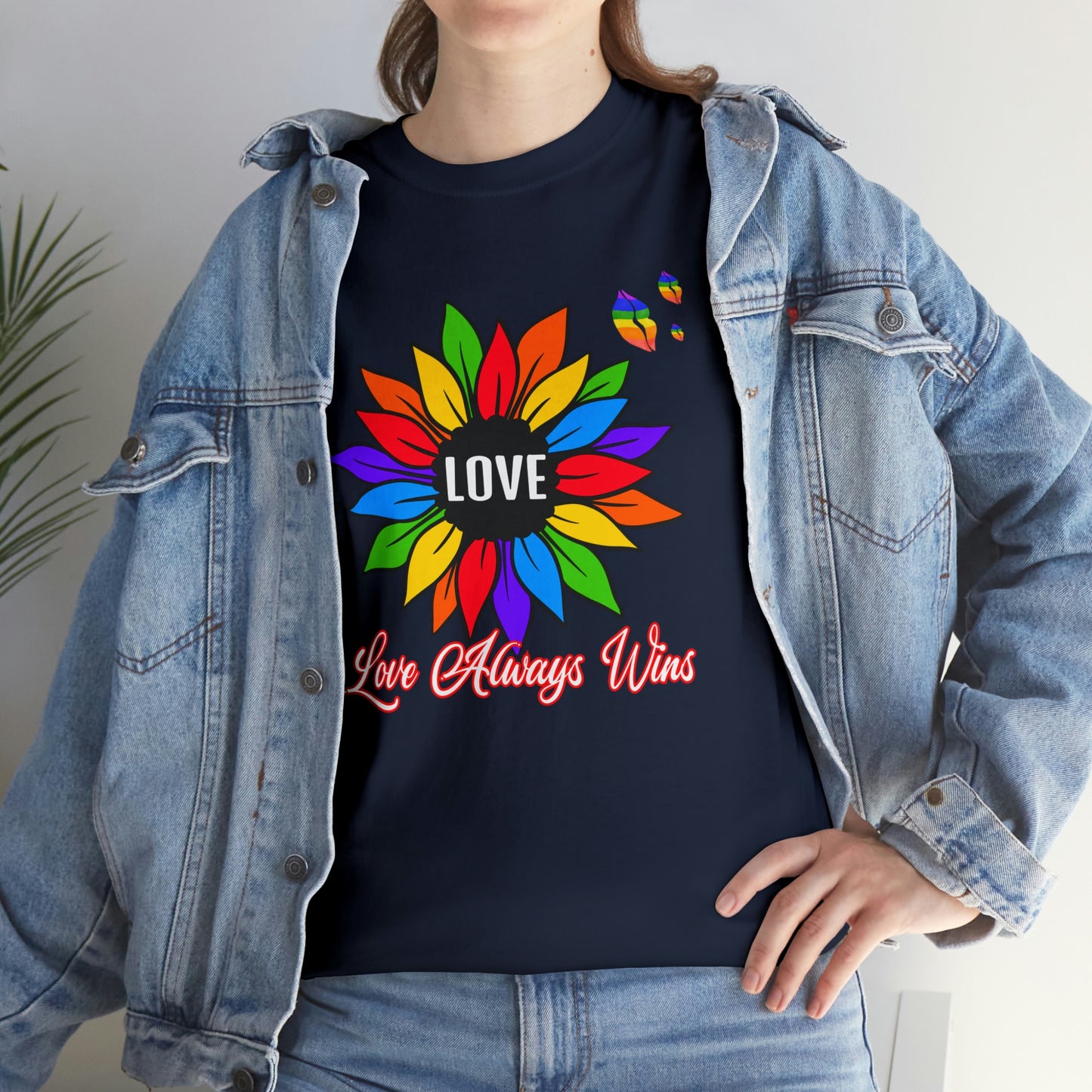 Love Always Wins - Traditional Rainbow - Cotton Tee