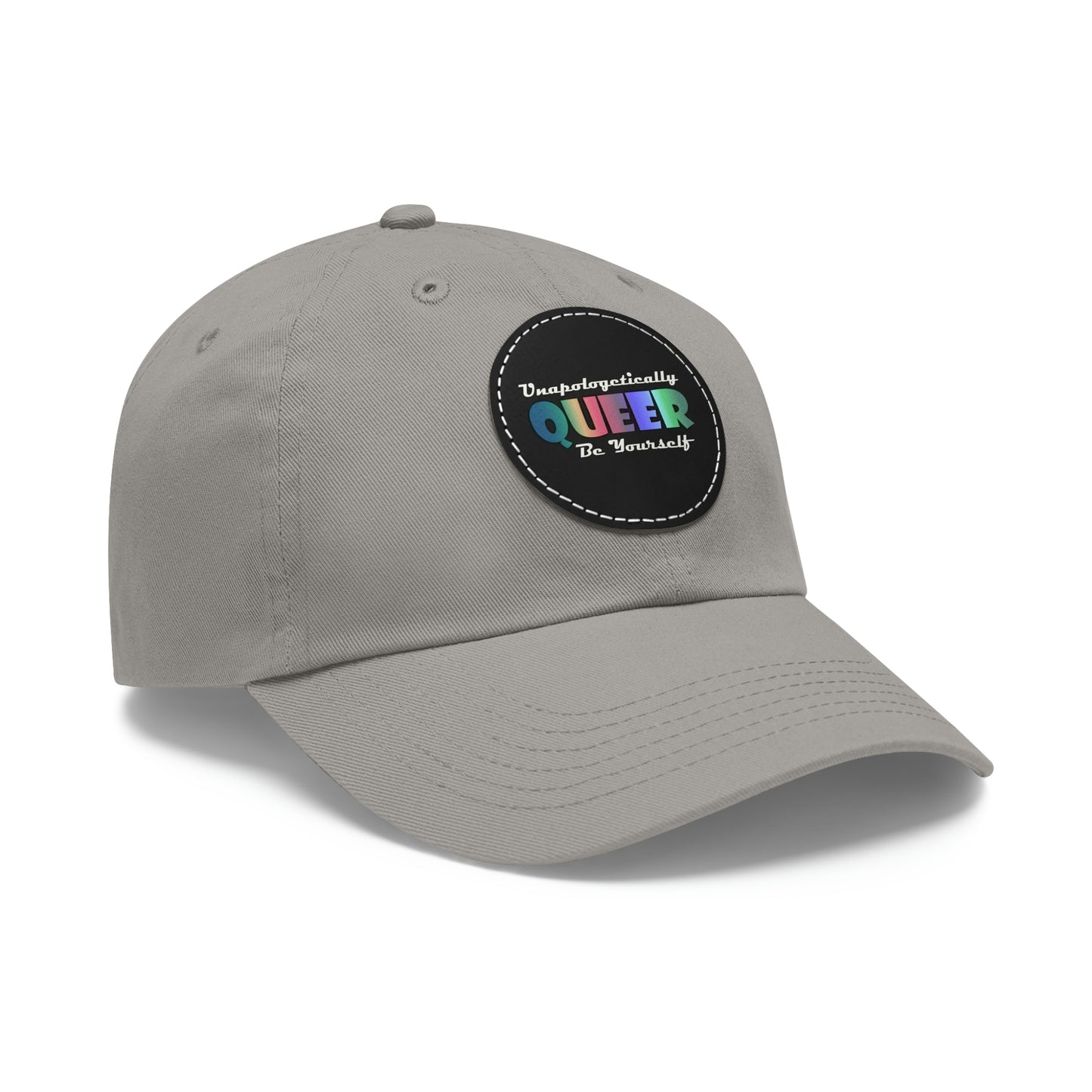 Unapologetically Queer - Be Yourself Hat with Leather Patch (Round)