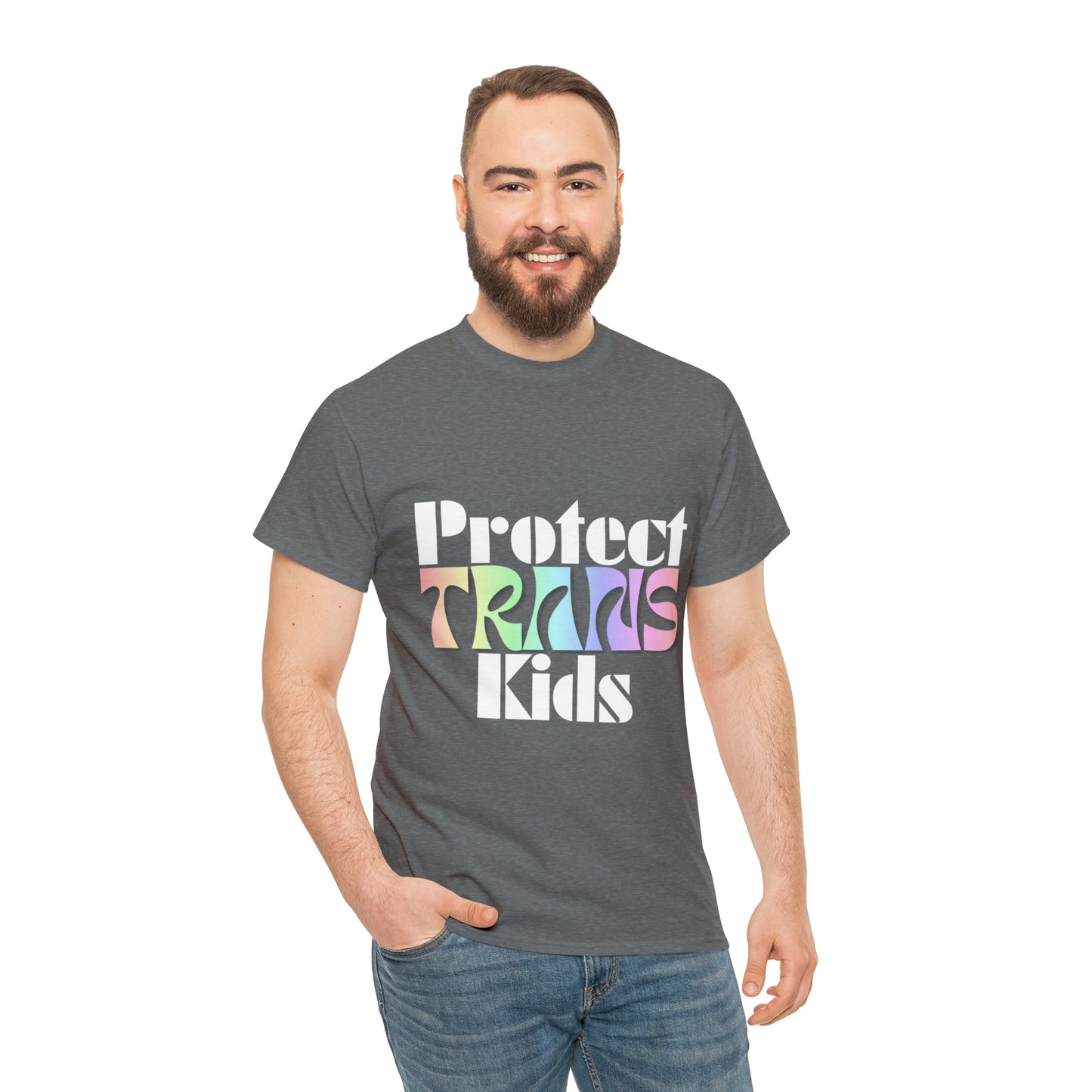 Protect TRANS Kids - Dark Color Cotton Tee