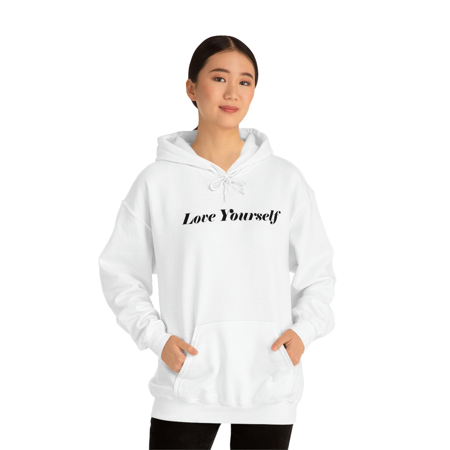 Love Yourself - Dear Human behind me. - Unisex Heavy Blend™ Hooded Sweatshirt